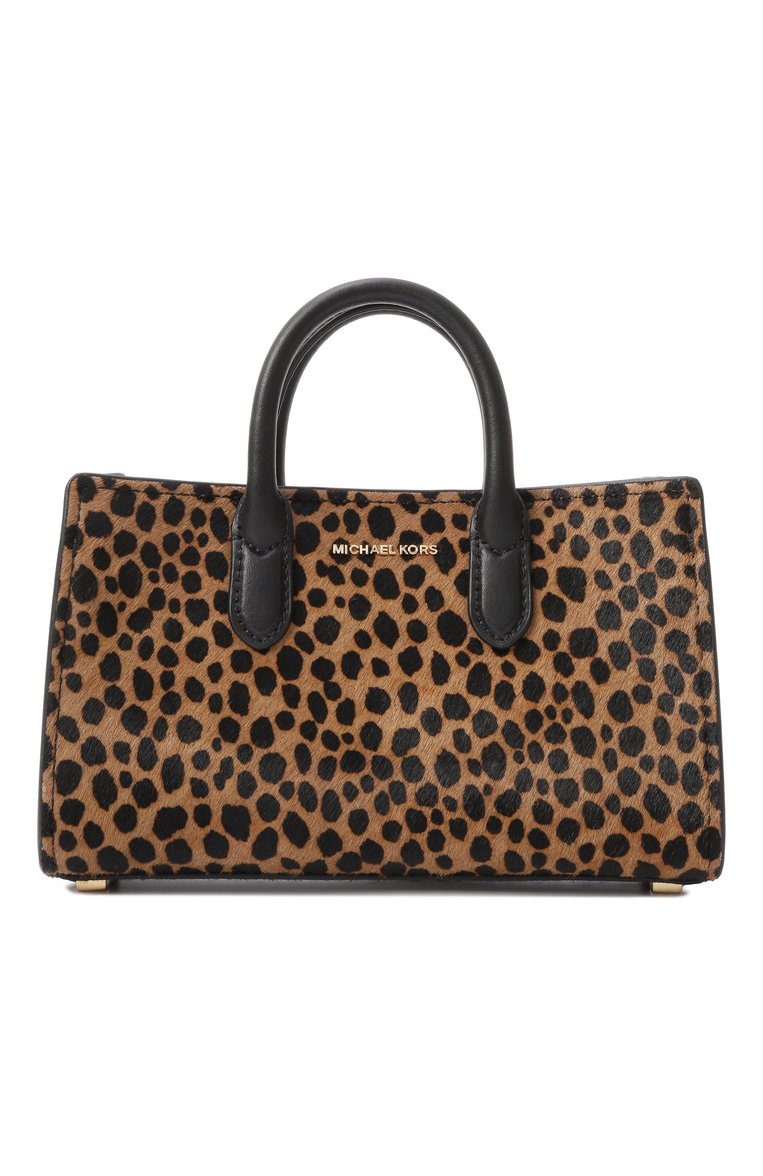 Женская сумка scarlett xs MICHAEL MICHAEL KORS леопардового цвета, арт. 32R5GETC00 | Фото 1 (Ремень/цепочка: На ремешке; Размер: small; Материал: Натуральная кожа)
