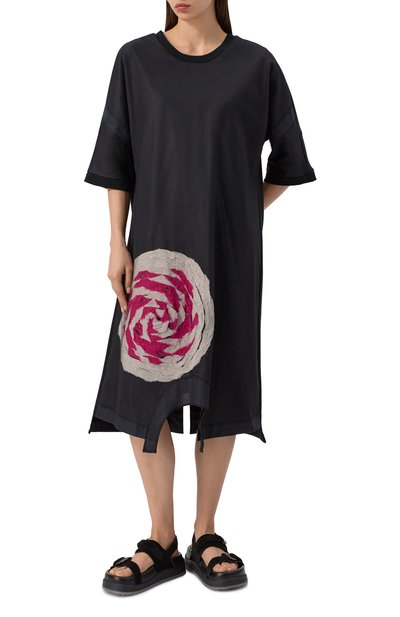 Платье из хлопка и льна MIDGARD PARIS, арт. DS35LN-OS-BK, фото 3