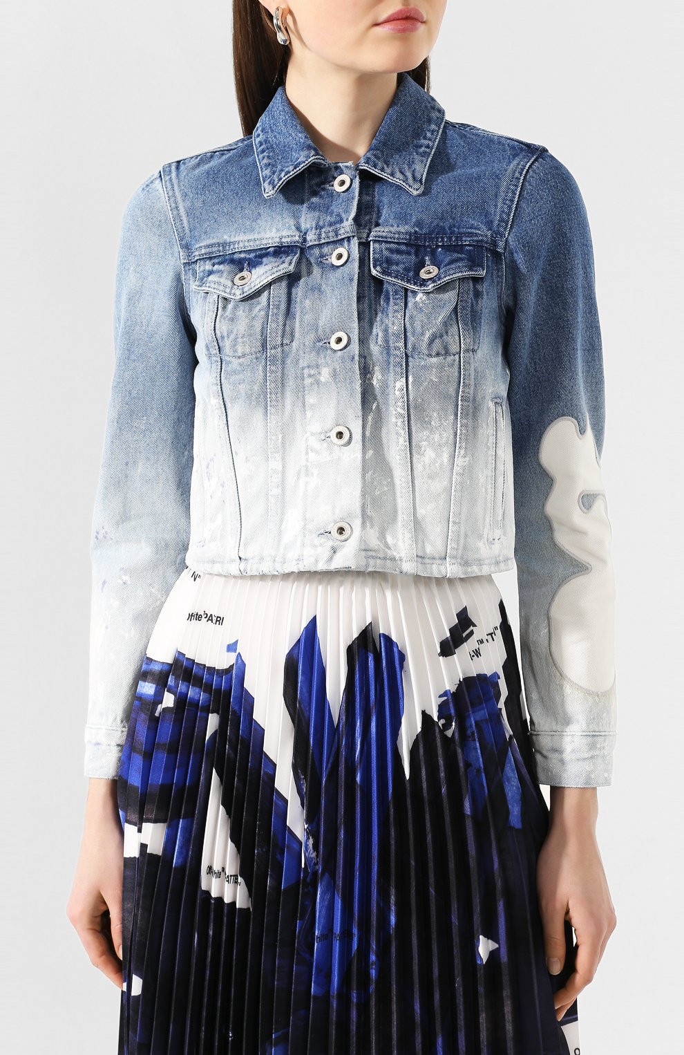 Джинсовая куртка OFF-WHITE синего цвета по цене 94900 руб., арт. 0WYE008R207730987171, фото 3 Джинсовая куртка OFF-WHITE, арт. 0WYE008R207730987171, фото 3
