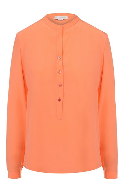 Женская прямая шелковая блуза с воротником-стойкой STELLA MCCARTNEY, арт. 358313/SY206