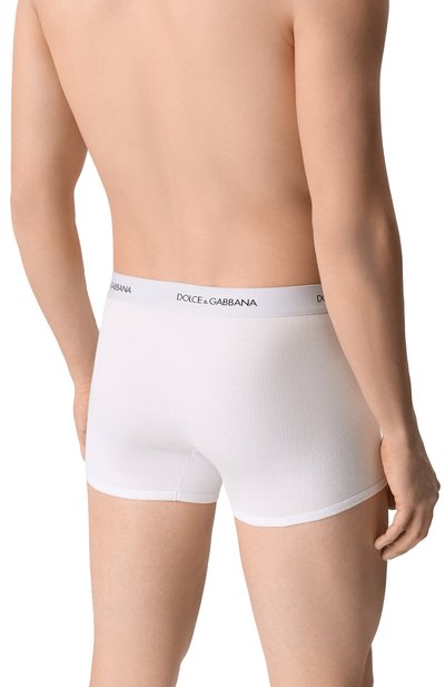 Хлопковые боксеры DOLCE & GABBANA белого цвета по цене 8420 руб., арт. M4C13J/0NN96_001, фото 3 Хлопковые боксеры DOLCE & GABBANA, арт. M4C13J/0NN96_001, фото 3