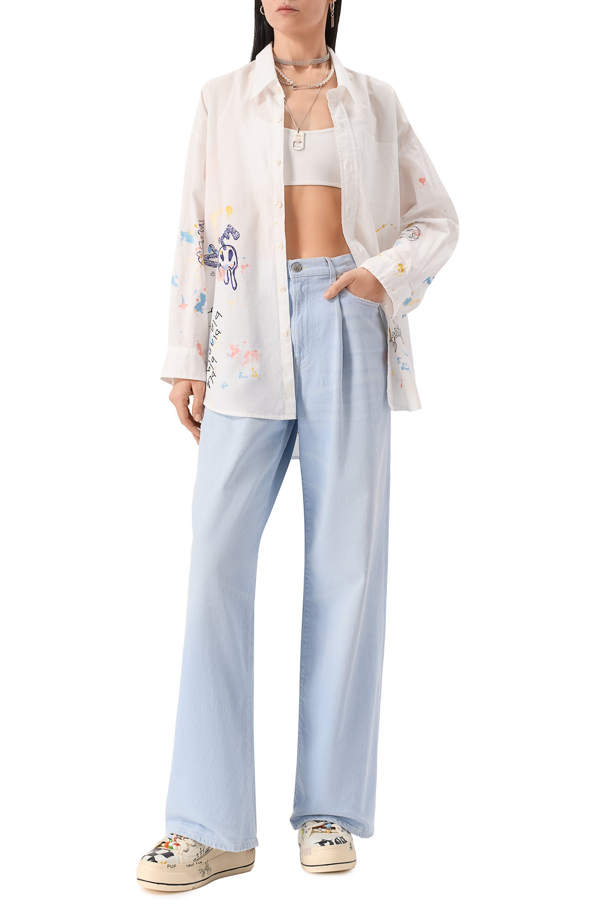 Хлопковая рубашка R13, арт. R13WR004-R508B, фото 2