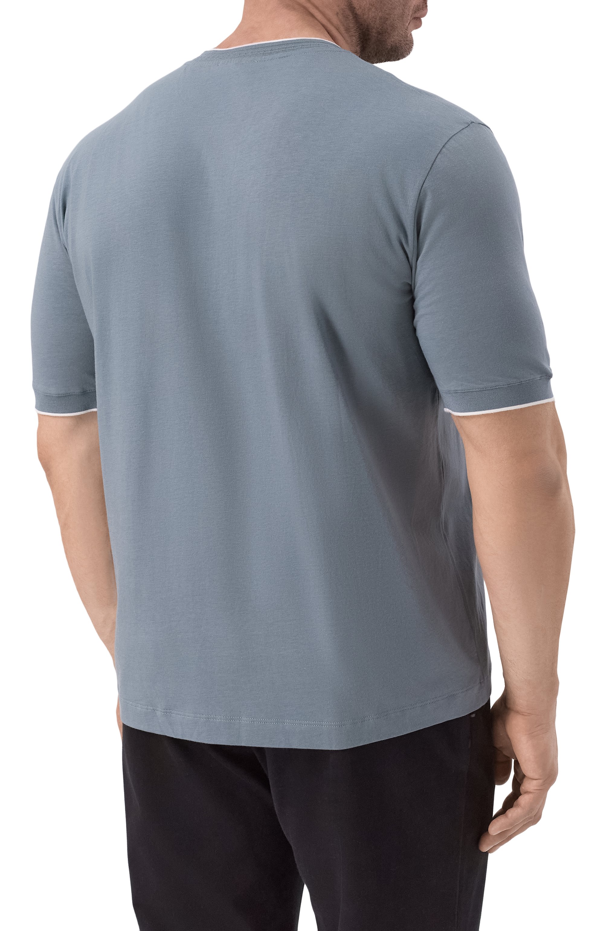 Футболка из хлопка и лиоцелла CANALI, арт. T0866B/MJ02241, фото 4