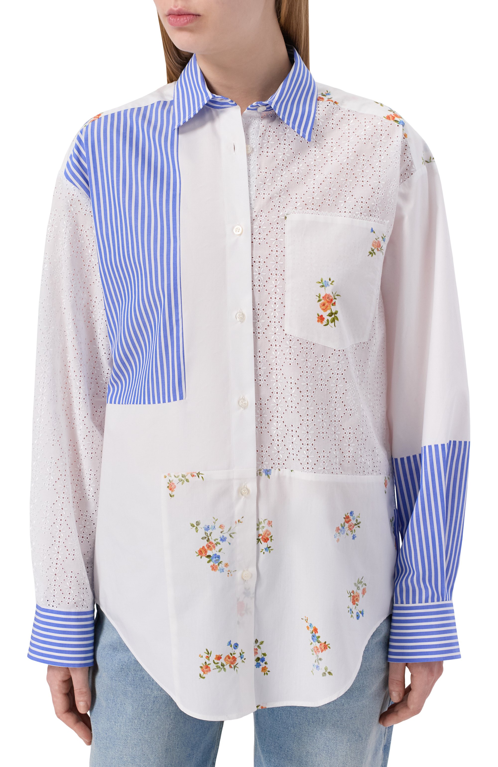 Хлопковая рубашка MSGM, арт. 4041MDE13Y/267157, фото 3