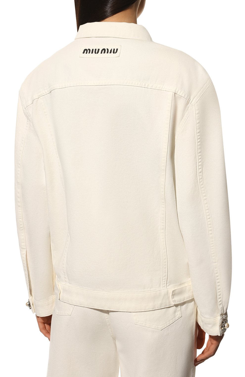 Джинсовая куртка MIU MIU, арт. GWB121-4YE-F0009, фото 4