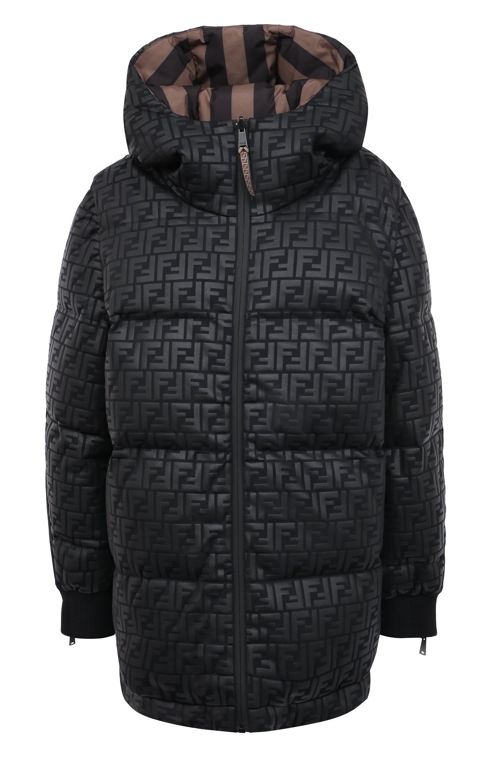 Пуховик FENDI черного цвета по цене 299500 руб., арт. FAN009 AEQX, фото 1 Пуховик FENDI, арт. FAN009 AEQX, фото 1