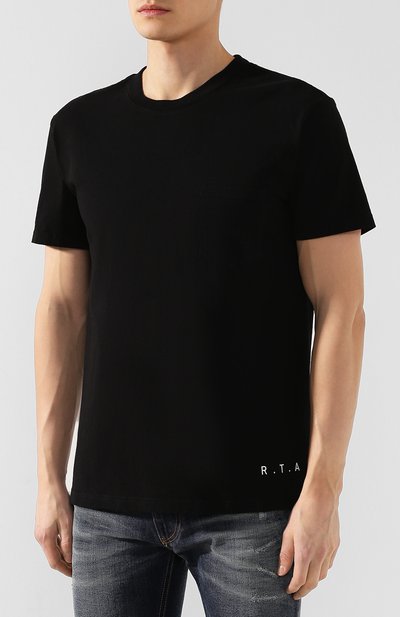 Хлопковая футболка RTA, арт. MH994-48GLBK, фото 3