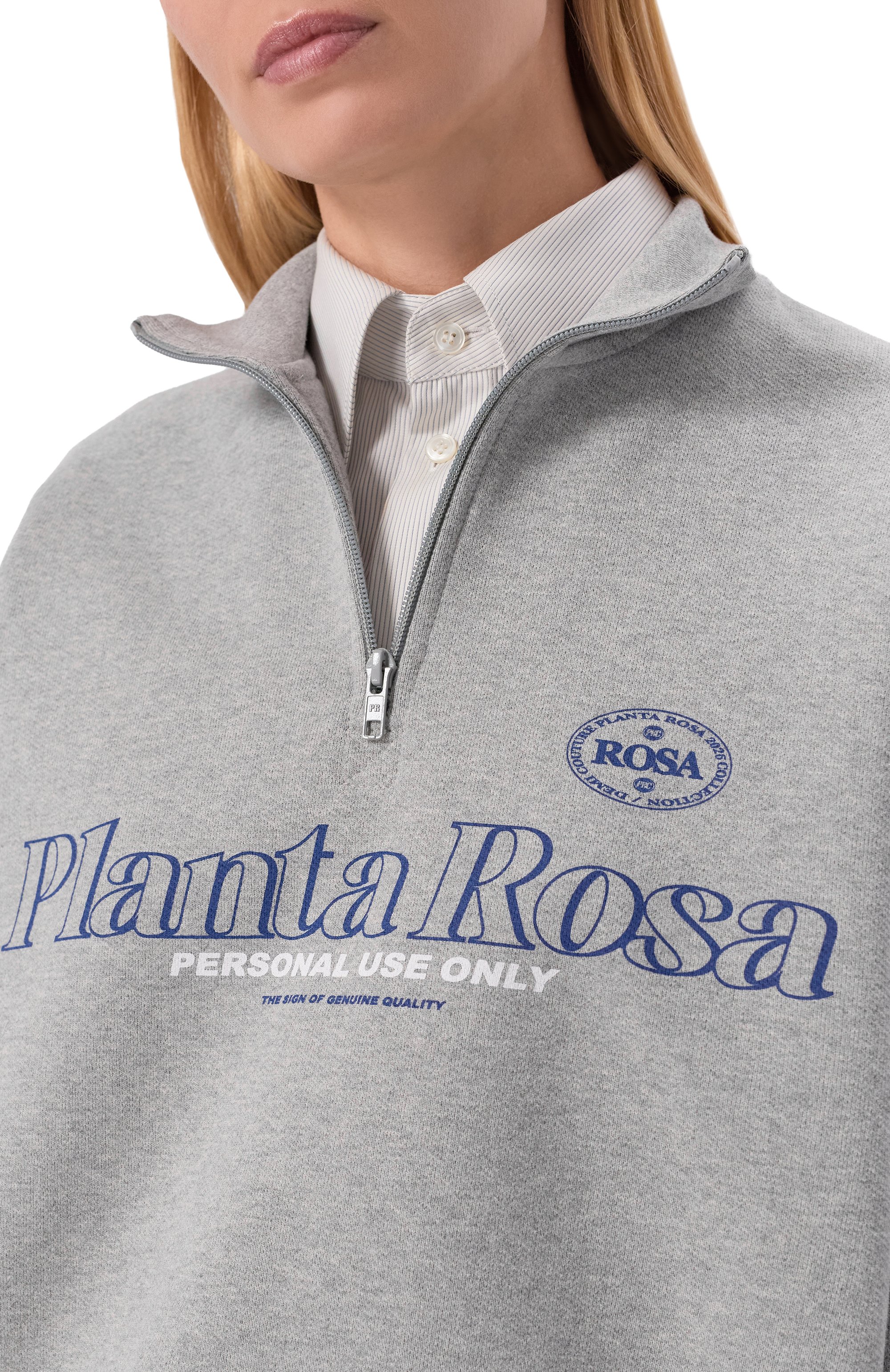Хлопковый свитшот PLANTA ROSA, арт. PR/A1/GRIZZLE/470VELVET, фото 8