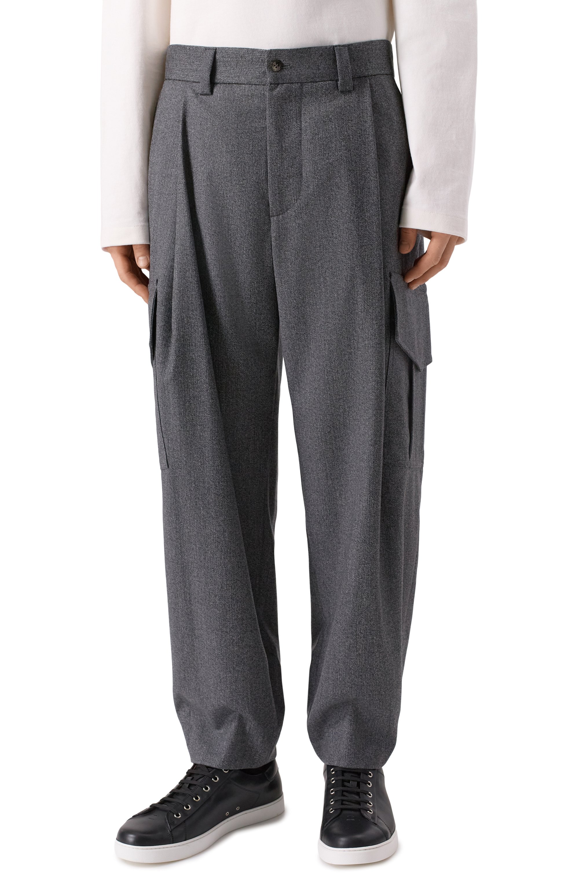 Шерстяные брюки-карго GIORGIO ARMANI, арт. GM002252/TE17877, фото 3