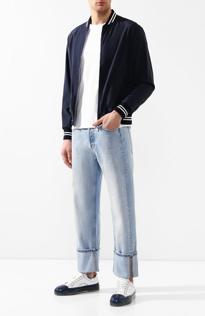 Шерстяной бомбер ELEVENTY PLATINUM темно-синего цвета по цене 49350 руб., арт. 979GB0034 GBT27007, фото 2 Шерстяной бомбер ELEVENTY PLATINUM, арт. 979GB0034 GBT27007, фото 2