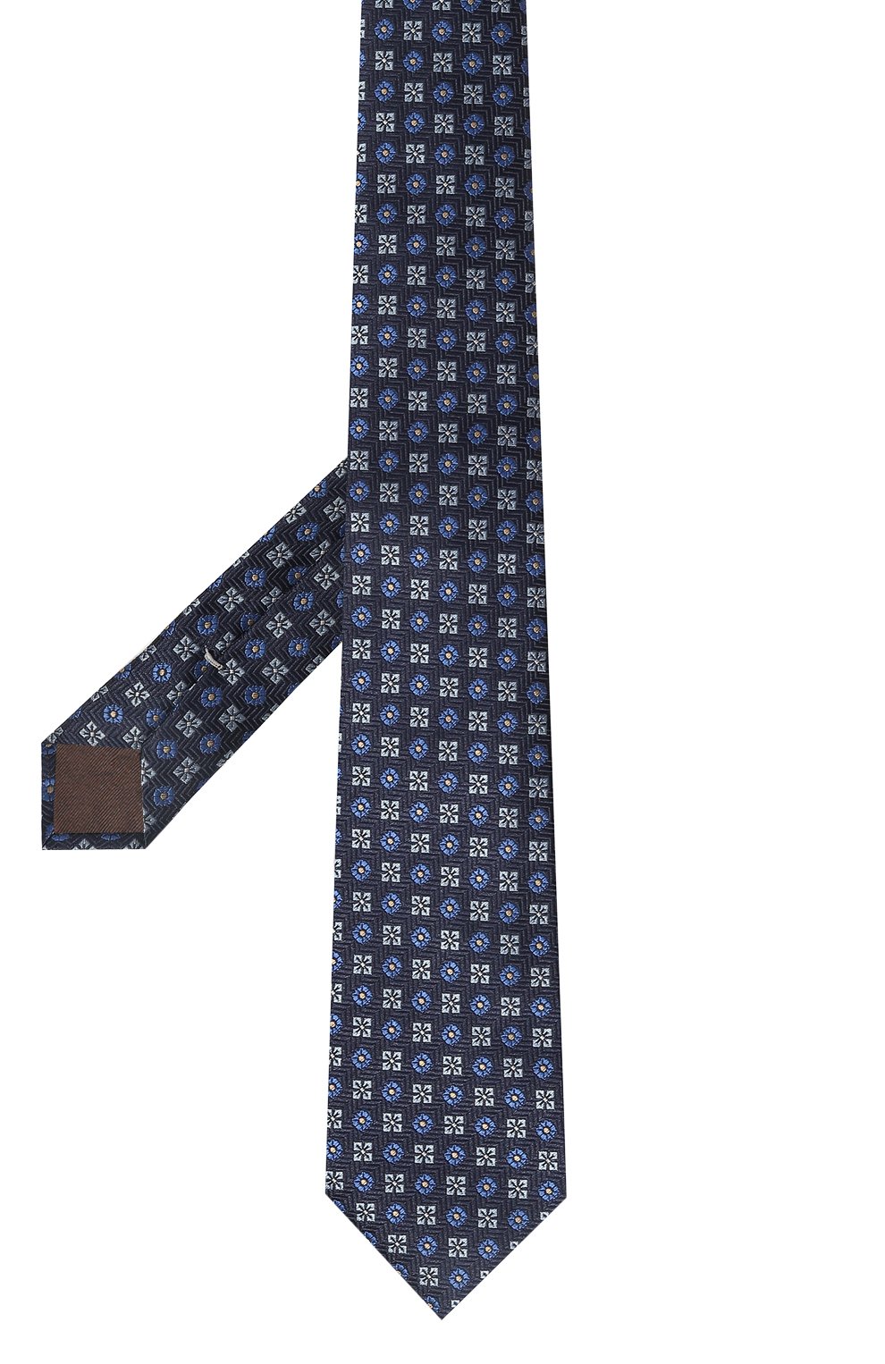 Шелковый галстук CANALI темно-синего цвета по цене 16800 руб., арт. 18/HJ03988, фото 3 Шелковый галстук CANALI, арт. 18/HJ03988, фото 3