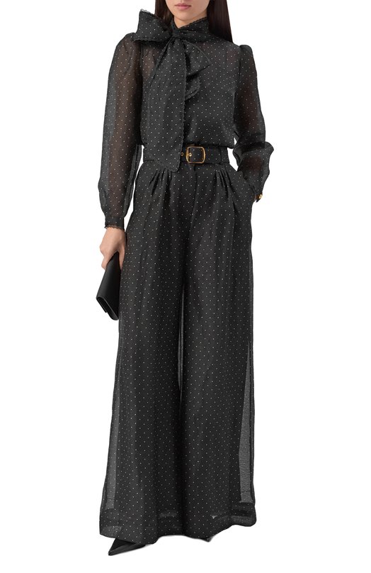 Блузка изо льна и шелка Zimmermann 5234TF253 Чёрный  5234TF253 Фото 2