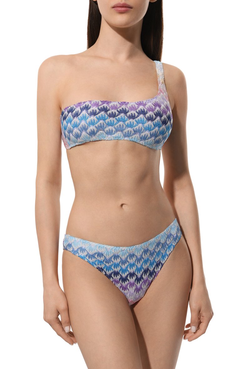 Женский раздельный купальник MISSONI голубого цвета, арт. MC23SP02/BR00TD | Фото 2 (Нос: Не проставлено; Материал внешний: Вискоза; Женское Кросс-КТ: Раздельные купальники)
