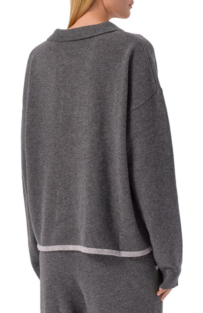 Поло из шерсти и кашемира AYA MUSE серого цвета по цене 55250 руб., арт. AMSS2548, фото 4 Поло из шерсти и кашемира AYA MUSE, арт. AMSS2548, фото 4