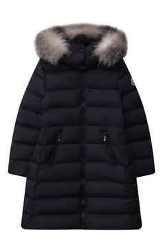 Детская пуховое пальто abelle MONCLER ENFANT темно-синего цвета, арт. G2-954-1C520-12-68352/8-10A | Фото 1 (Кросс-КТ: Зима; Девочки Кросс-КТ: Пуховик-верхняя одежда; Рукава: Длинные; Региональные ограничения белый список (Axapta Mercury): Не проставлено; Материал внешний: Синтетический материал; Материал сплава: Проставлено; Материал подклада: Синтетический материал; Драгоценные камни: Проставлено; Материал утеплителя: Пух и перо; Ростовка одежда: 10 - 11 лет | 140 - 146см, 8 лет | 128 см)