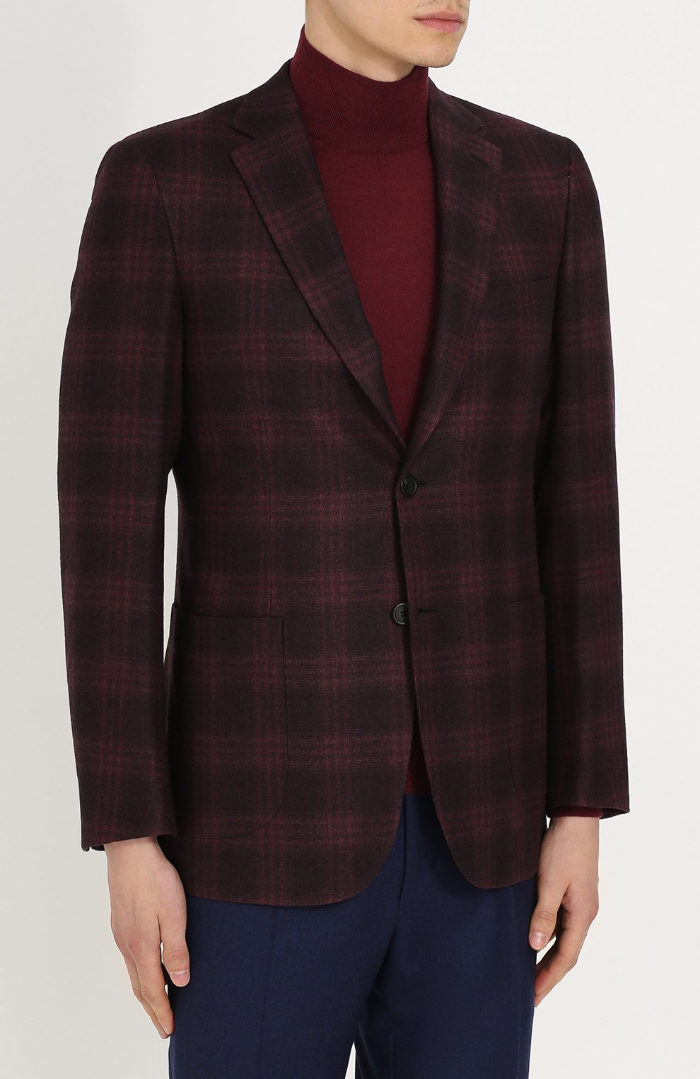 Однобортный пиджак из смеси шерсти и кашемира BRIONI бордового цвета по цене 526000 руб., арт. RG00/0630P/BRUNIC0/2, фото 3 Однобортный пиджак из смеси шерсти и кашемира BRIONI, арт. RG00/0630P/BRUNIC0/2, фото 3