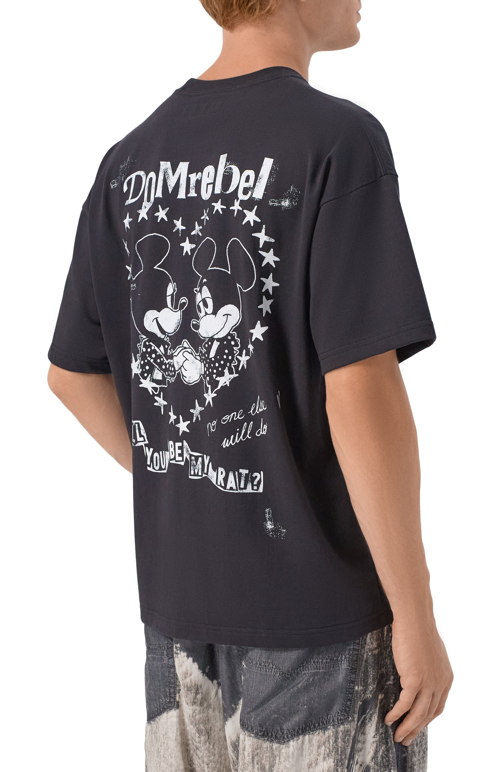 Хлопковая футболка DOMREBEL черного цвета по цене 22100 руб., арт. M HEARTY/T-SHIRT, фото 4 Хлопковая футболка DOMREBEL, арт. M HEARTY/T-SHIRT, фото 4