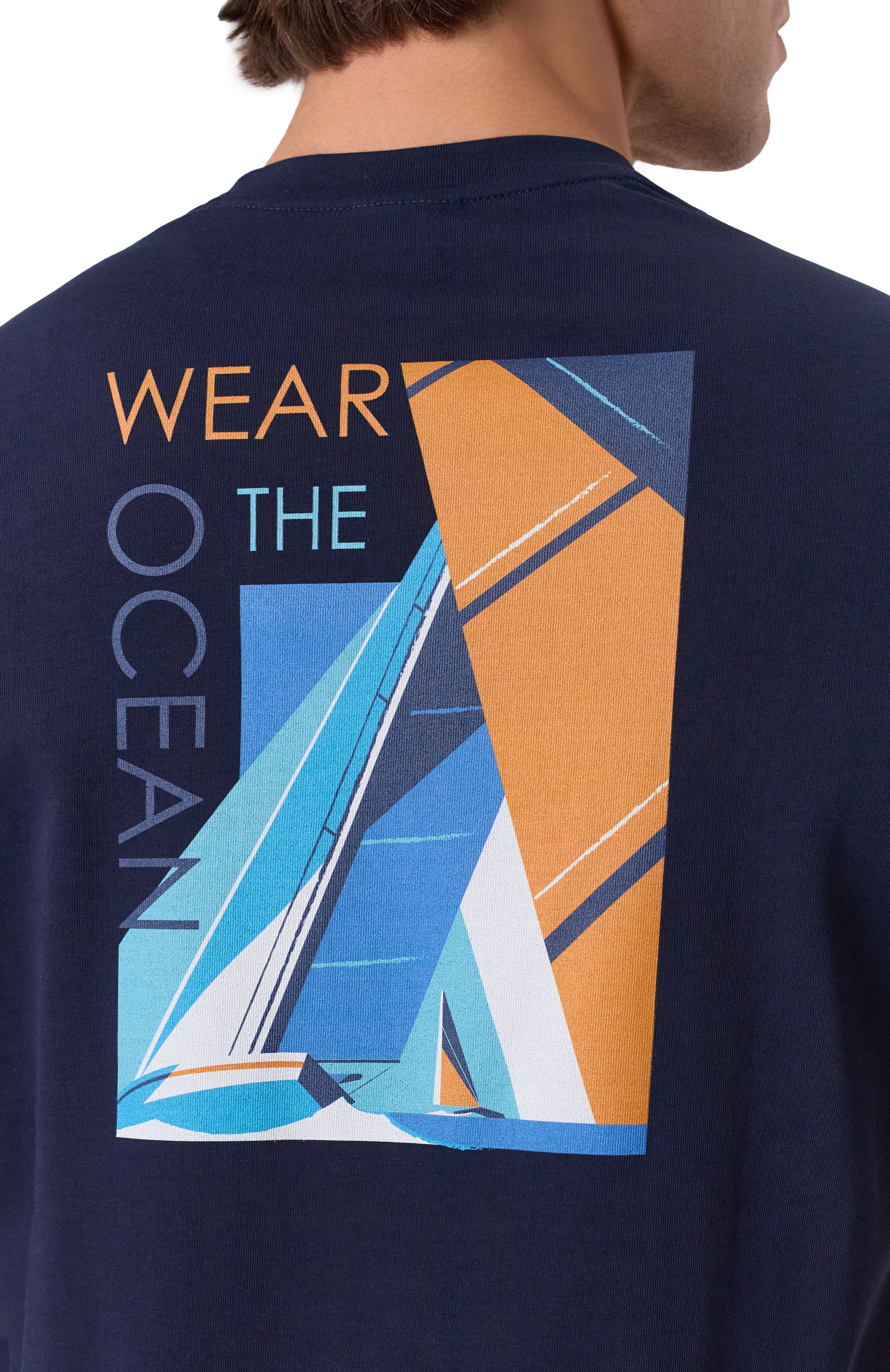 Хлопковая футболка PAUL&SHARK темно-синего цвета по цене 28650 руб., арт. 25411063/XXL, фото 5 Хлопковая футболка PAUL&SHARK, арт. 25411063/XXL, фото 5