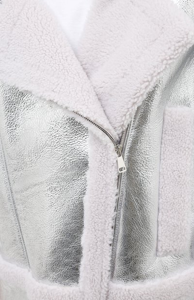 Дубленка BLANCHA серебряного цвета по цене 199500 руб., арт. 20047/300/49/BIANC0 METAL, фото 5 Дубленка BLANCHA, арт. 20047/300/49/BIANC0 METAL, фото 5