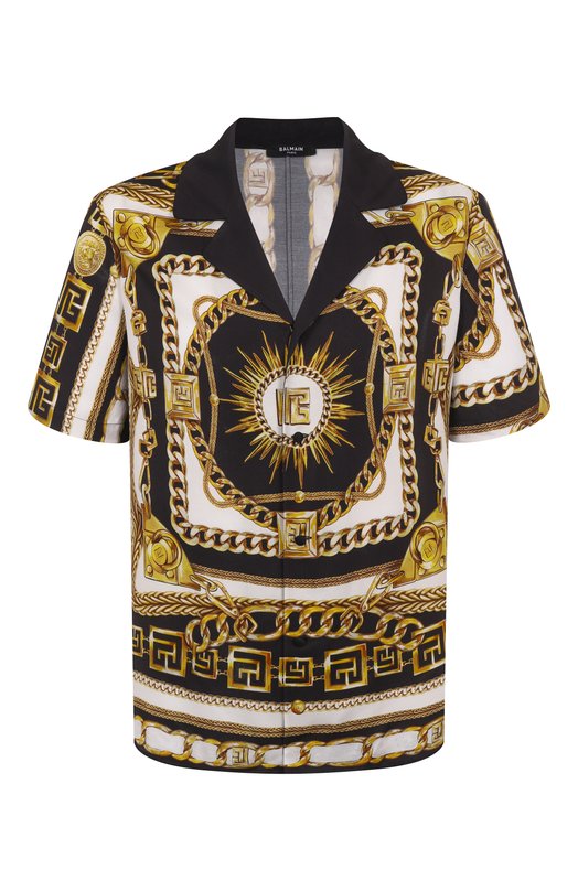 Рубашка из вискозы Balmain FH1HN150/VI41 Разноцветный FH1HN150/VI41