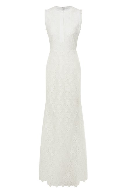 Женское платье GIAMBATTISTA VALLI белого цвета, арт. 25SSPVTE5118-29BR0 | Фото 1 (Материал сплава: Проставлено; Драгоценные камни: Проставлено; Длина Ж (юбки, платья, шорты): Макси; Материал внешний: Синтетический материал)