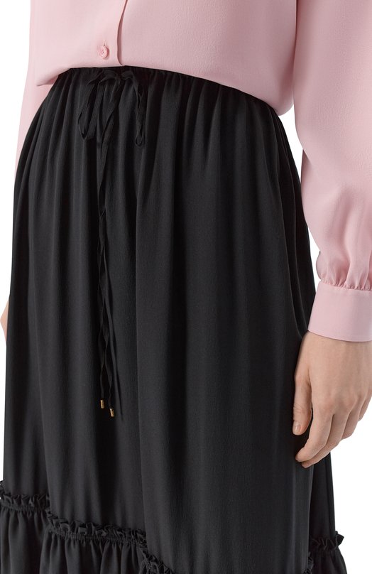 Шелковая юбка Chloé CH26UJU70005 Чёрный  CH26UJU70005 Фото 5