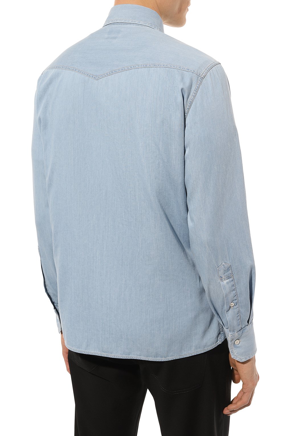 Джинсовая рубашка BRUNELLO CUCINELLI, арт. MR683B2036, фото 4