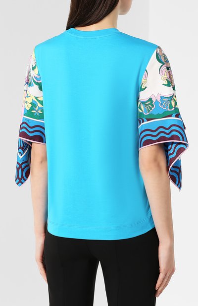 Футболка из смеси хлопка и шелка EMILIO PUCCI, арт. 0EJP10/0E988, фото 4