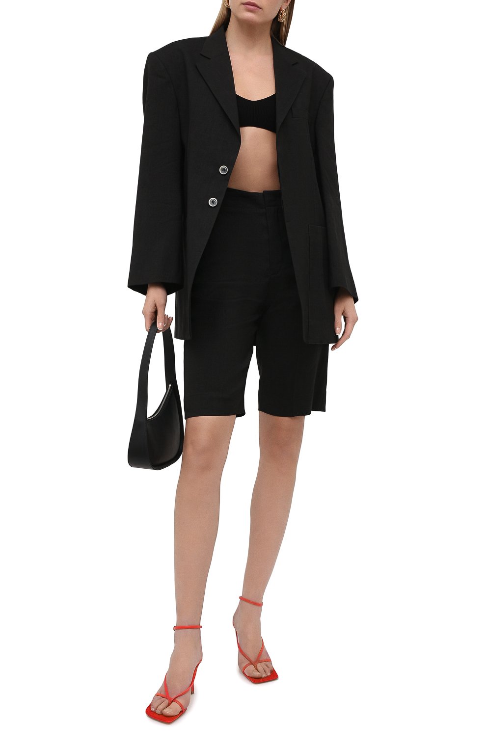 Бра-топ JACQUEMUS черного цвета по цене 12750 руб., арт. 211KN15/204991, фото 2 Бра-топ JACQUEMUS, арт. 211KN15/204991, фото 2