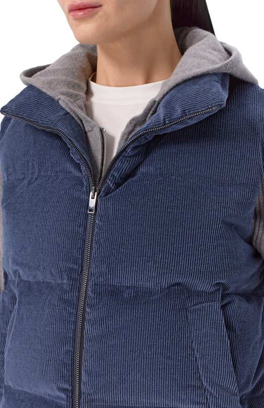 Вельветовый пуховый жилет MVST M25.1MW.0015_CASHC0 Синий  M25.1MW.0015_CASHC0 Фото 5