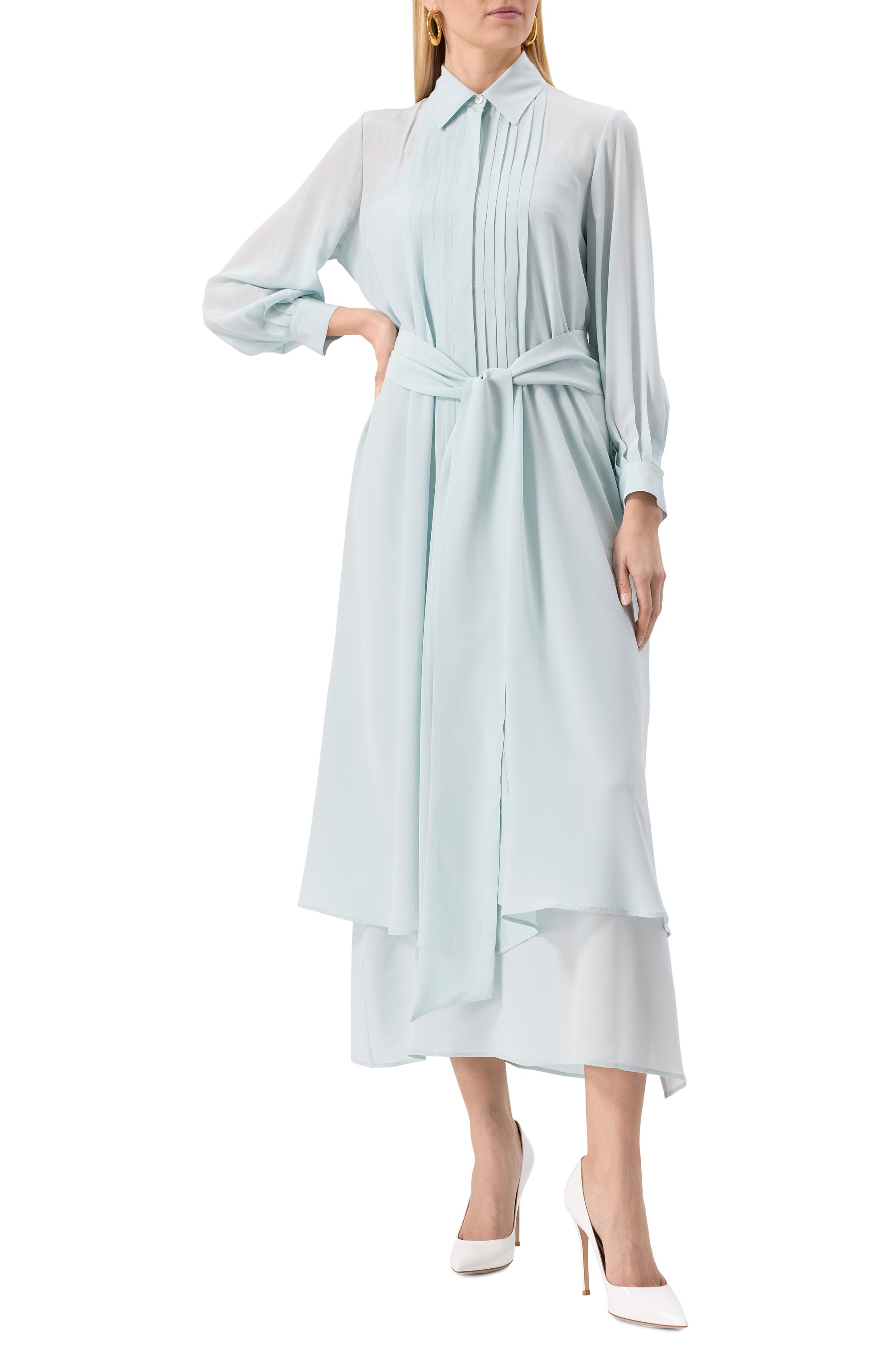 Шелковое платье KITON, арт. D57319K0967E02_SET, фото 3