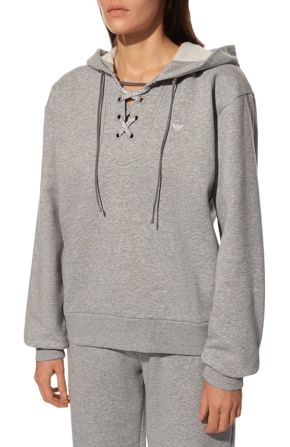 Хлопковое худи EMPORIO ARMANI, арт. 164598/2F265, фото 3