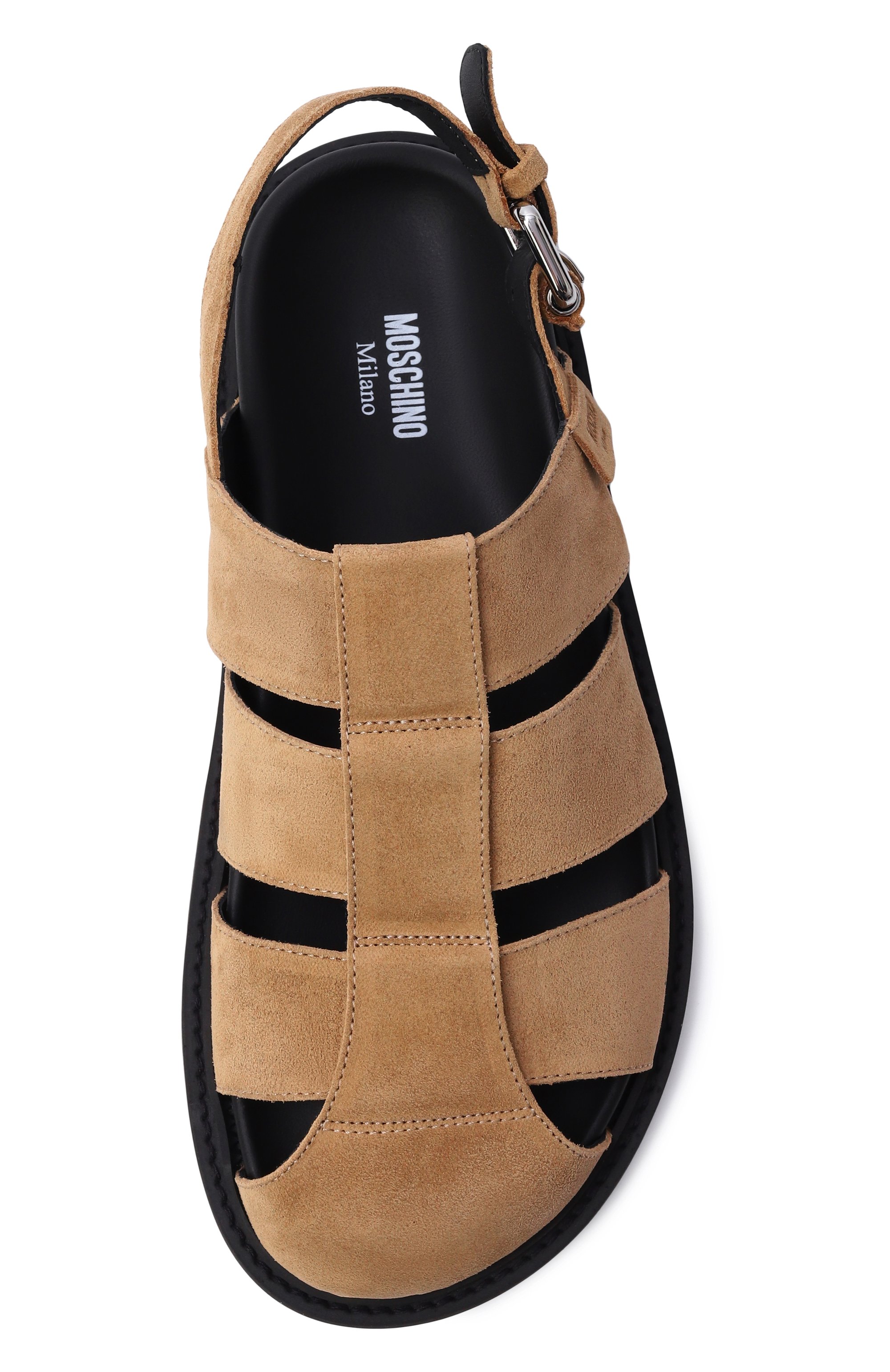 Замшевые сандалии MOSCHINO, арт. MA10073G10/ME0, фото 6