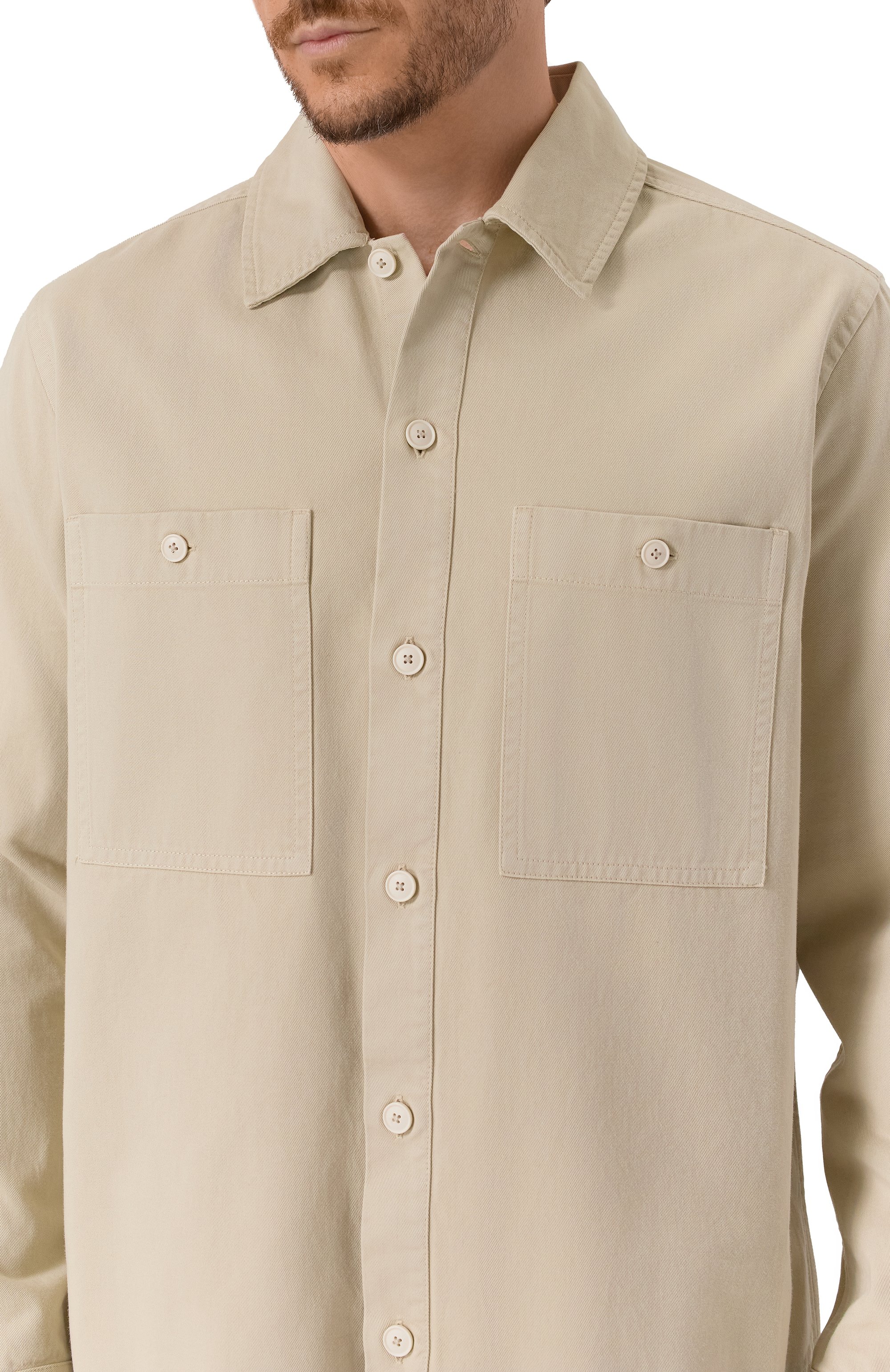 Хлопковая куртка-рубашка BOSS ORANGE, арт. 50545436, фото 5