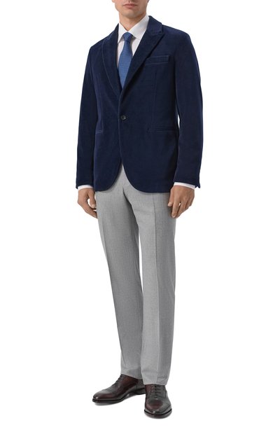 Шерстяные брюки CORNELIANI светло-серого цвета по цене 56450 руб., арт. 285B01/2A18111, фото 2 Шерстяные брюки CORNELIANI, арт. 285B01/2A18111, фото 2