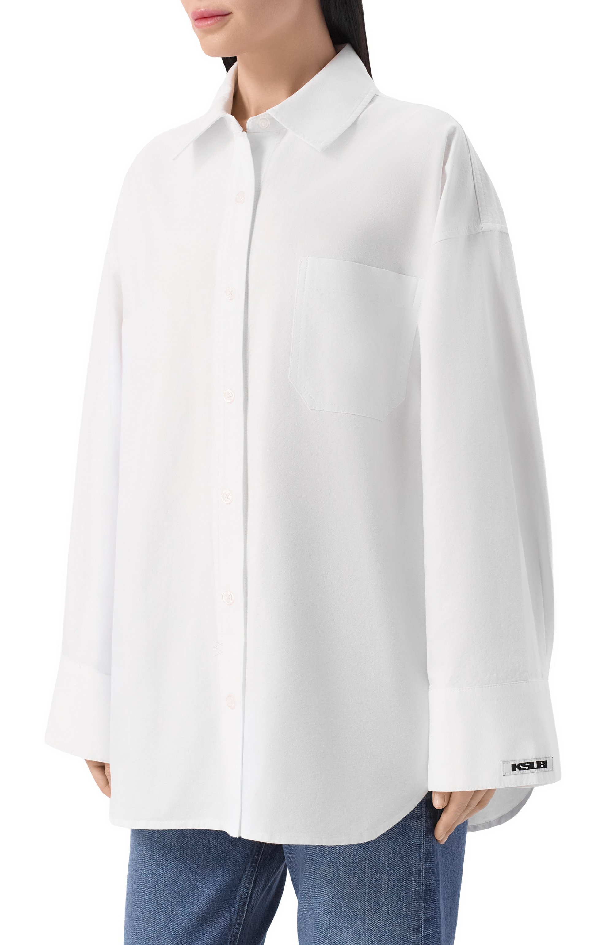 Хлопковая рубашка KSUBI белого цвета по цене 26200 руб., арт. WEX24SH007, фото 3 Хлопковая рубашка KSUBI, арт. WEX24SH007, фото 3