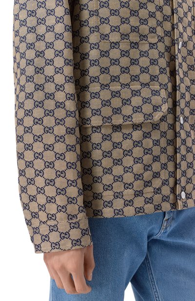 Льняная куртка-рубашка GUCCI, арт. 784252/ZAM7G, фото 5