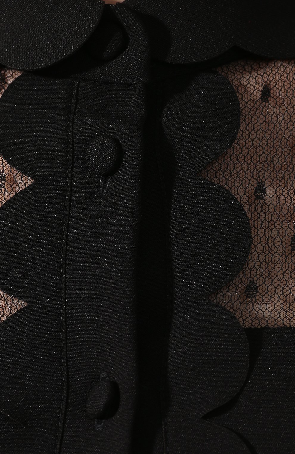 Платье с оборками REDVALENTINO черного цвета по цене 49550 руб., арт. SR3VA3E5/2MG, фото 5 Платье с оборками REDVALENTINO, арт. SR3VA3E5/2MG, фото 5