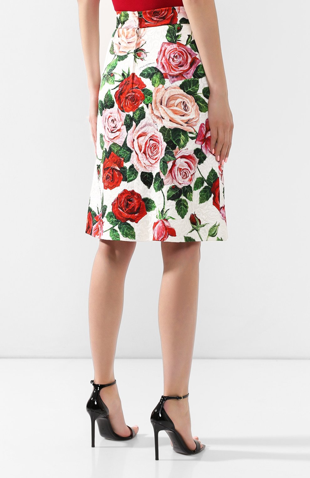 Юбка из смеси вискозы и хлопка DOLCE & GABBANA, арт. F4BJYZ/HSMXK, фото 4