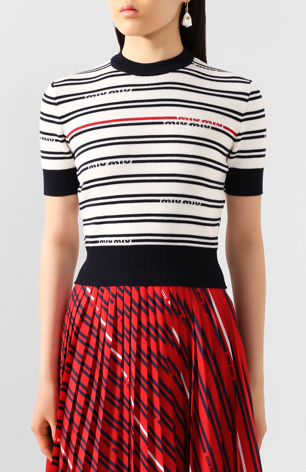 Шерстяной пуловер MIU MIU, арт. MML324-NOC-F0304, фото 3