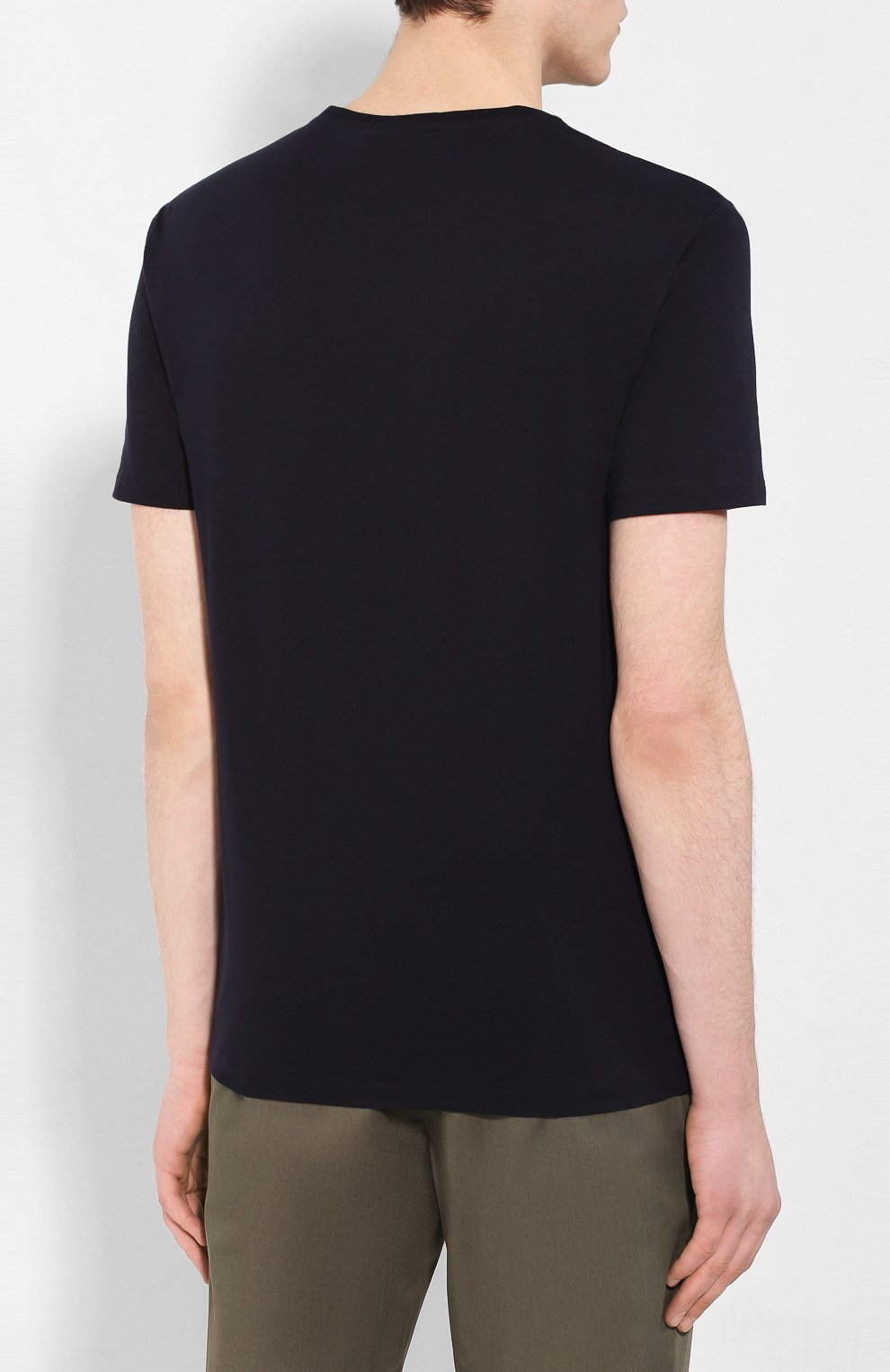 Хлопковая футболка RALPH LAUREN темно-синего цвета по цене 68950 руб., арт. 790786266, фото 4 Хлопковая футболка RALPH LAUREN, арт. 790786266, фото 4