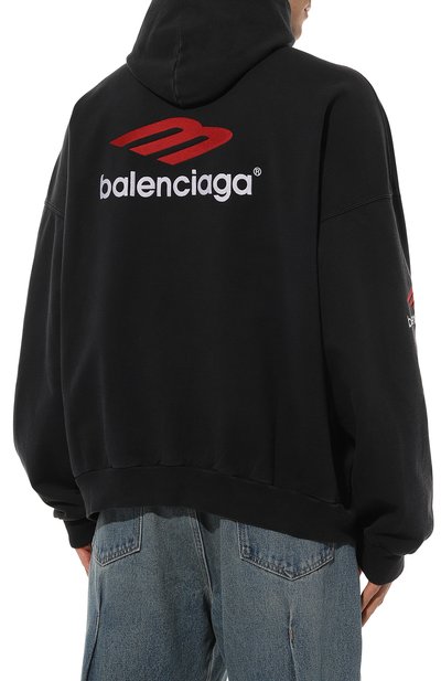 Хлопковое худи BALENCIAGA, арт. 739024/TPVD8, фото 4