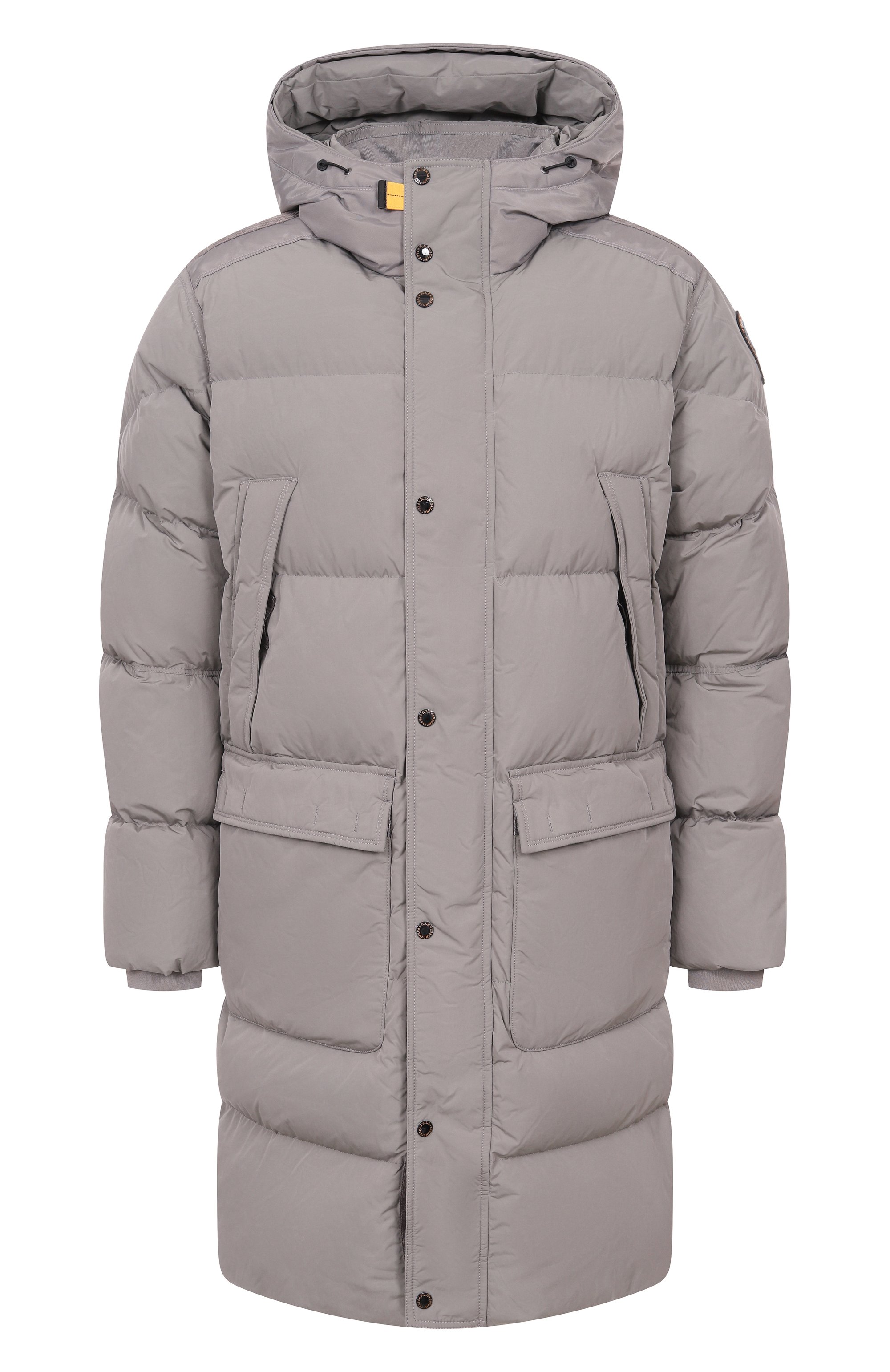 Пуховик PARAJUMPERS светло-серого цвета по цене 133000 руб., арт. 25WMPMPUHF04, фото 1 Пуховик PARAJUMPERS, арт. 25WMPMPUHF04, фото 1