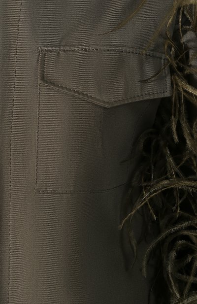 Хлопковая куртка VALENTINO хаки цвета по цене 376500 руб., арт. TB3CJ1C02Q9, фото 5 Хлопковая куртка VALENTINO, арт. TB3CJ1C02Q9, фото 5