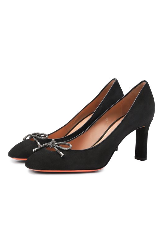 Замшевые туфли Santoni WDGG71860HI2NW0M Чёрный WDGG71860HI2NW0M