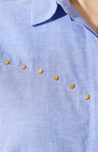 Рубашка из смеси хлопка и льна ESCADA SPORT голубого цвета по цене 34650 руб., арт. 5029169, фото 5 Рубашка из смеси хлопка и льна ESCADA SPORT, арт. 5029169, фото 5
