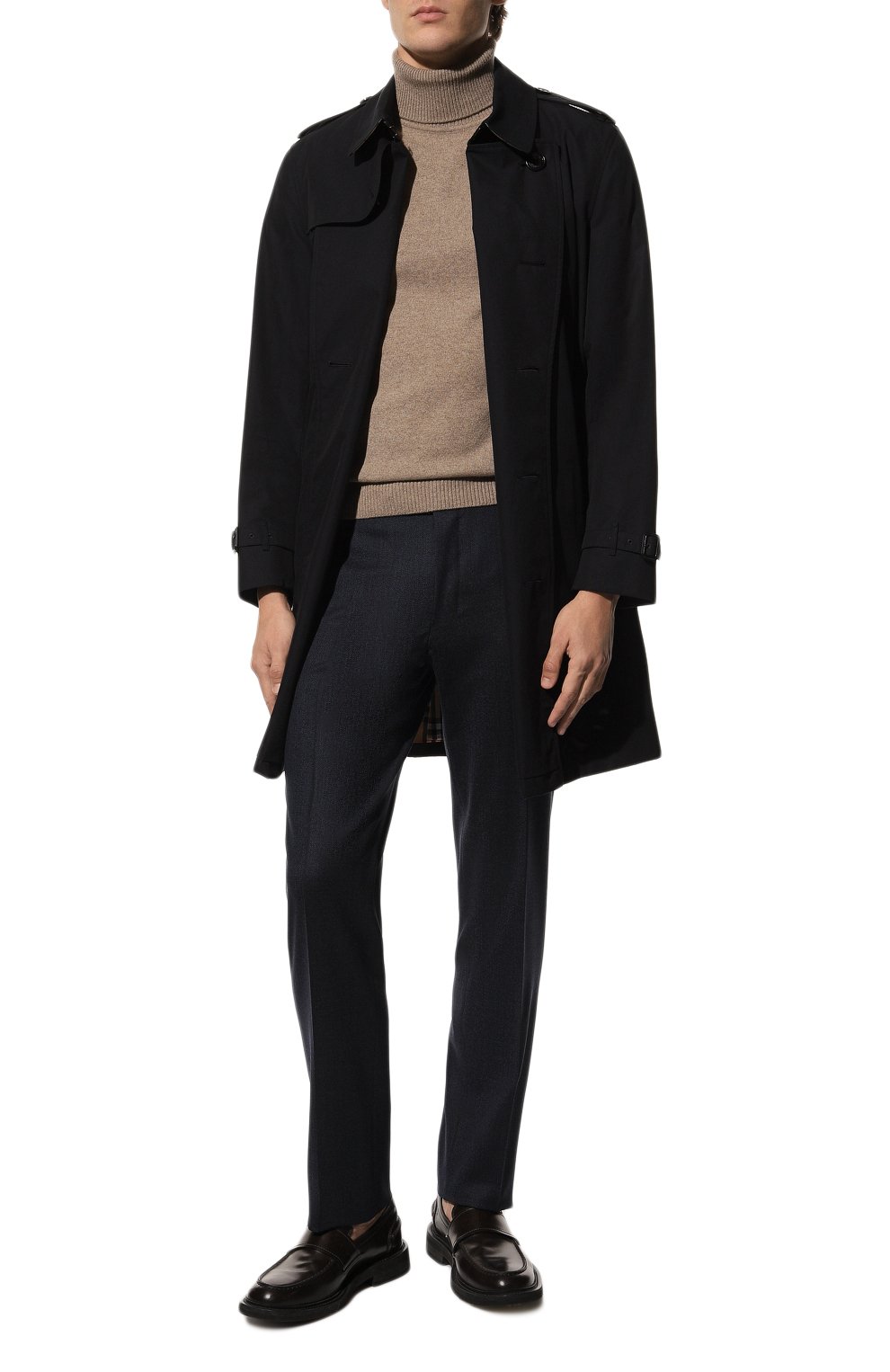 Шерстяные брюки CANALI темно-синего цвета по цене 54900 руб., арт. 71012/BF03993, фото 2 Шерстяные брюки CANALI, арт. 71012/BF03993, фото 2