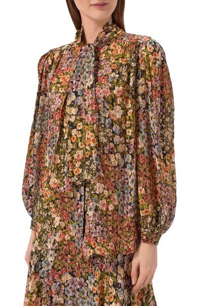 Шелковая блузка VALENTINO разноцветного цвета по цене 314000 руб., арт. 8B3AB7Z9/A08, фото 3 Шелковая блузка VALENTINO, арт. 8B3AB7Z9/A08, фото 3