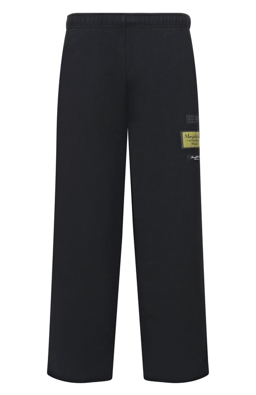 Хлопковые брюки MM6 SH0KA0072/M25025 Чёрный SH0KA0072/M25025