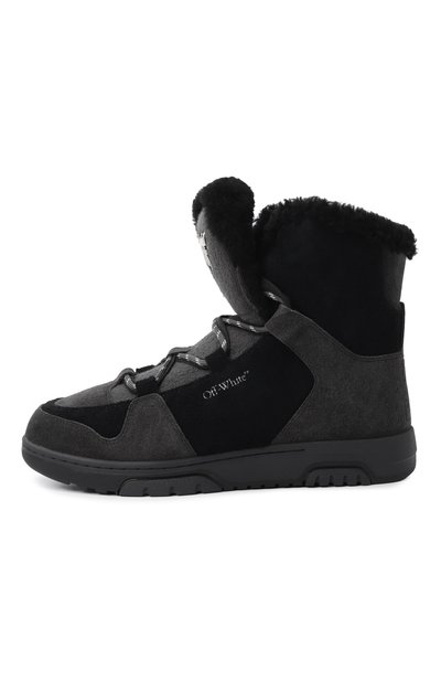 Комбинированные ботинки OFF-WHITE, арт. 0MIY003F25LEA0011011, фото 3